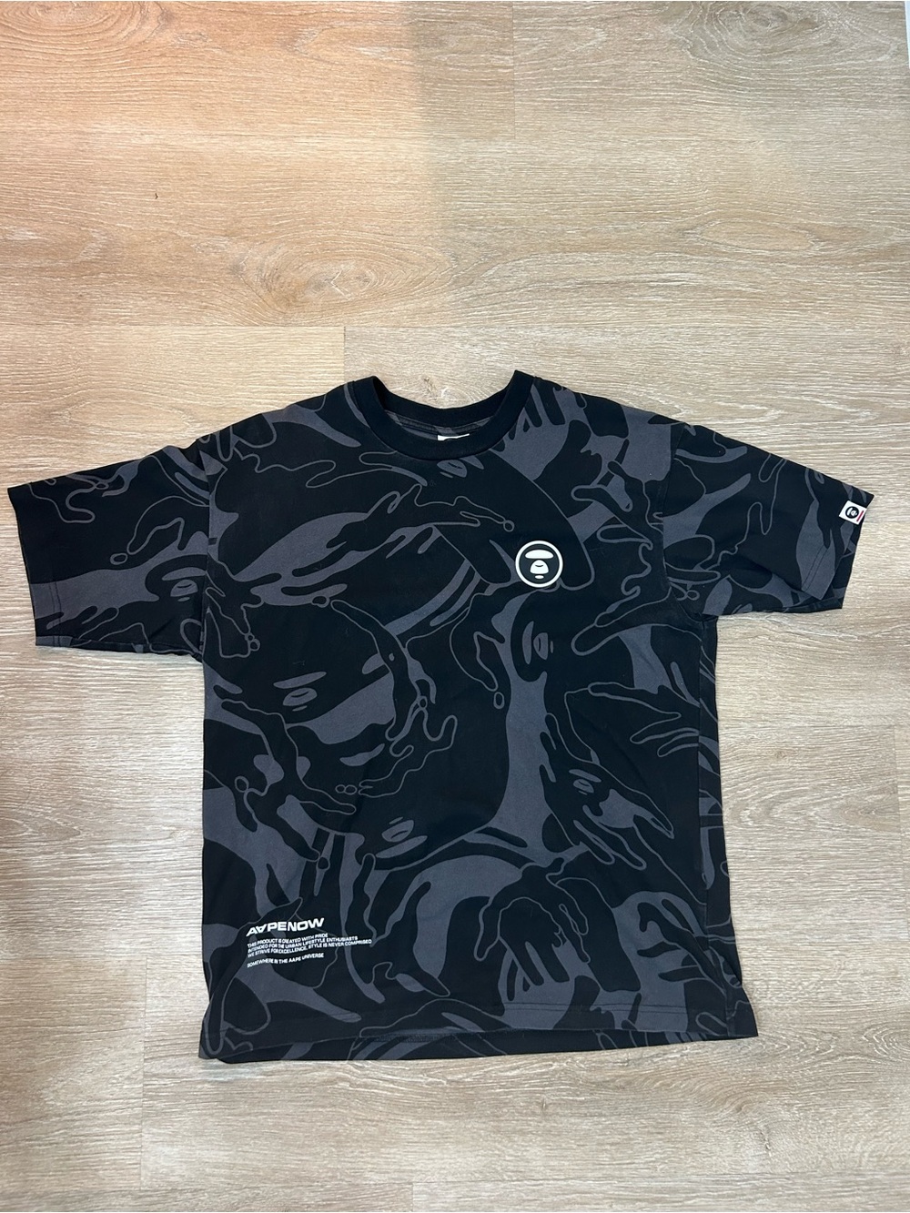 Aape by A Bathing Ape Camo AOP T-Shirt Size M Streetwear Designer Rare